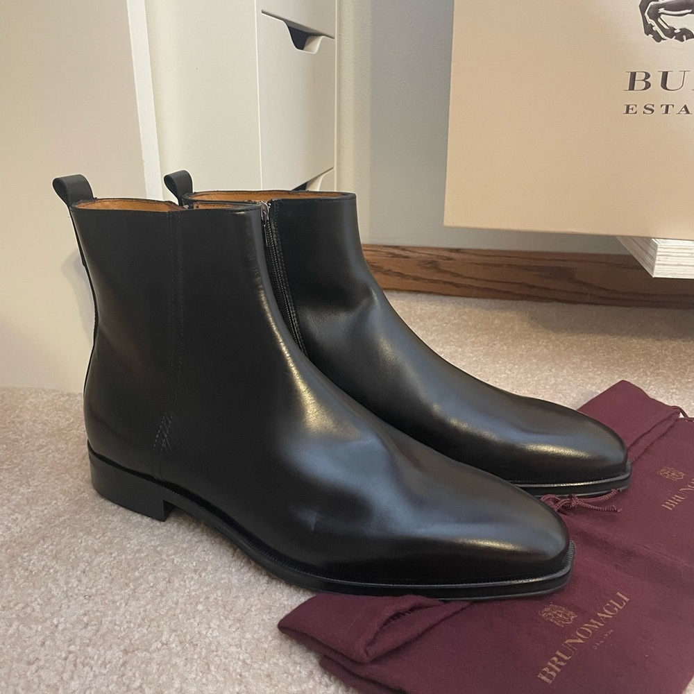 NWOT Bruno Magli Raging Black Men's Leather Boots